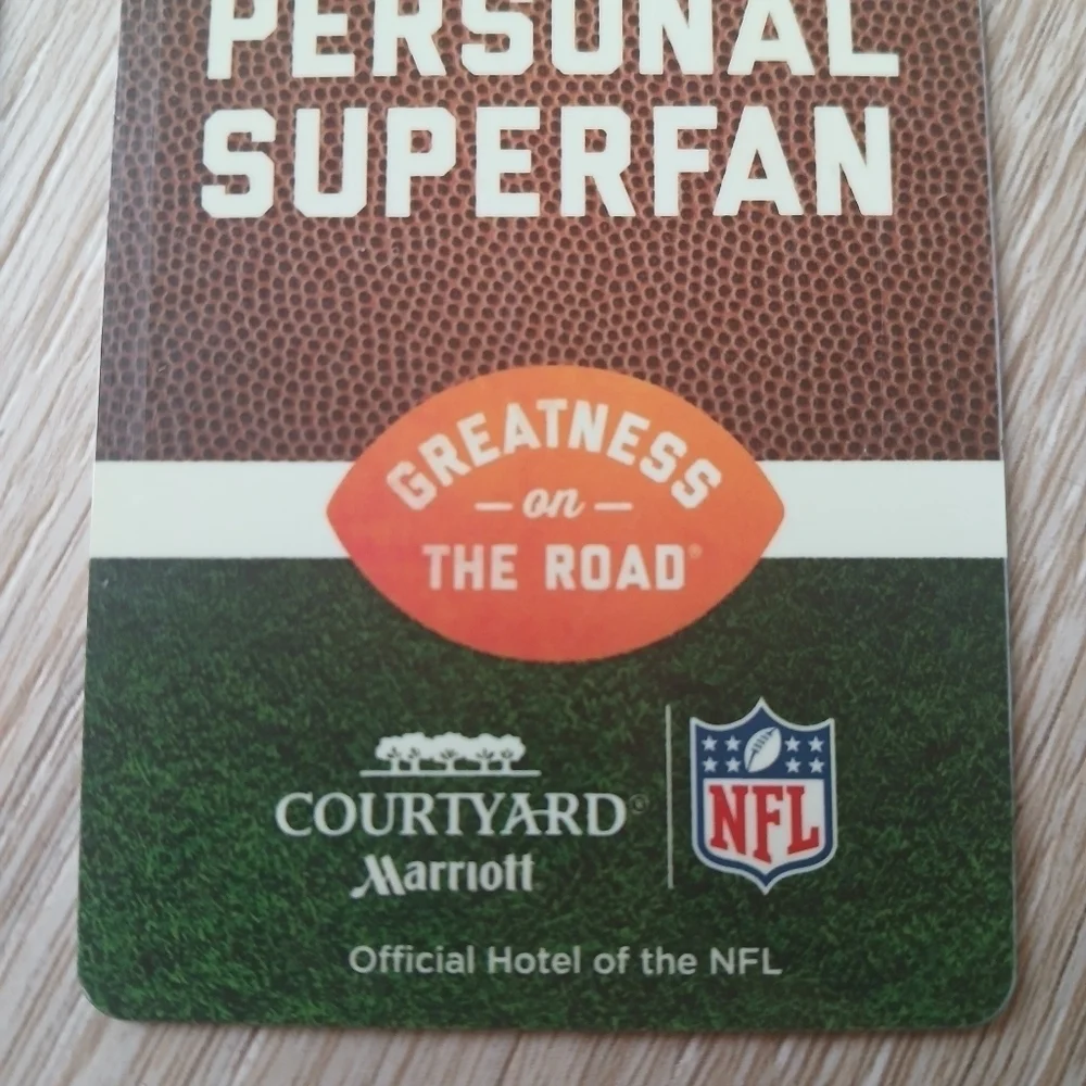 Courtyard by Marriott Hotel Key Card NFL Partnership Greatness on the Road Lot